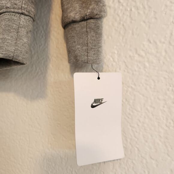 Nike Toddler Size 2T Just Do It‎ Swoosh Gray Logo Hooded Sweatshirt NWT - Picture 2 of 4
